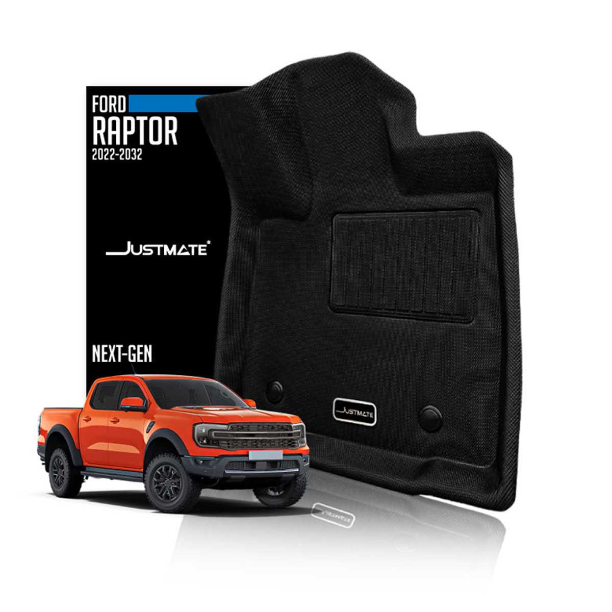 [JUSTMATE] FORD พรมปูพื้นรถยนต์ NEXT-GEN RANGER RAPTOR 2022 - 2032