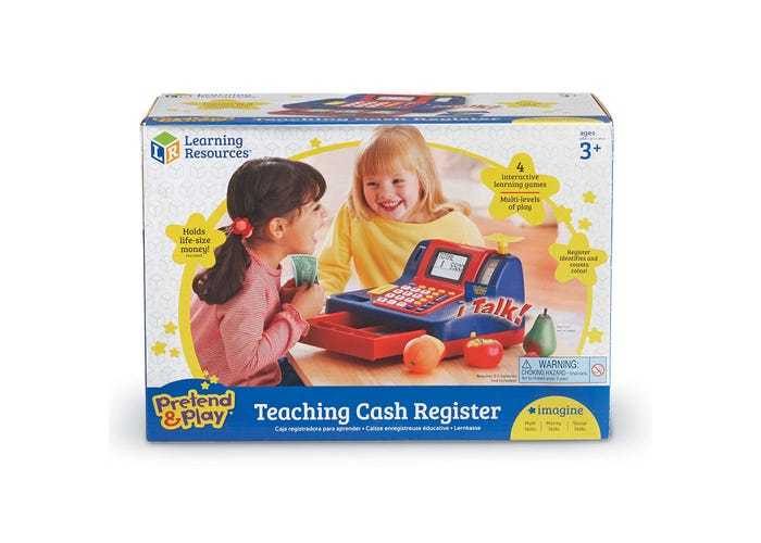 Learning Resources, Pretend & Play Calculator Cash Register ชุดเคาน์เตอร์คิดเงินของเล่นเด็ก 3 ปี+