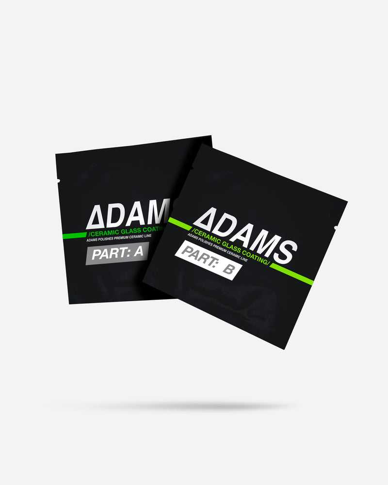 Adam's Ceramic Glass Coating Wipes (1 แพค มี 2 ซอง) แผ่นเช็ดทำความสะอาดกระจกพร้อมเคลือบเซรามิก