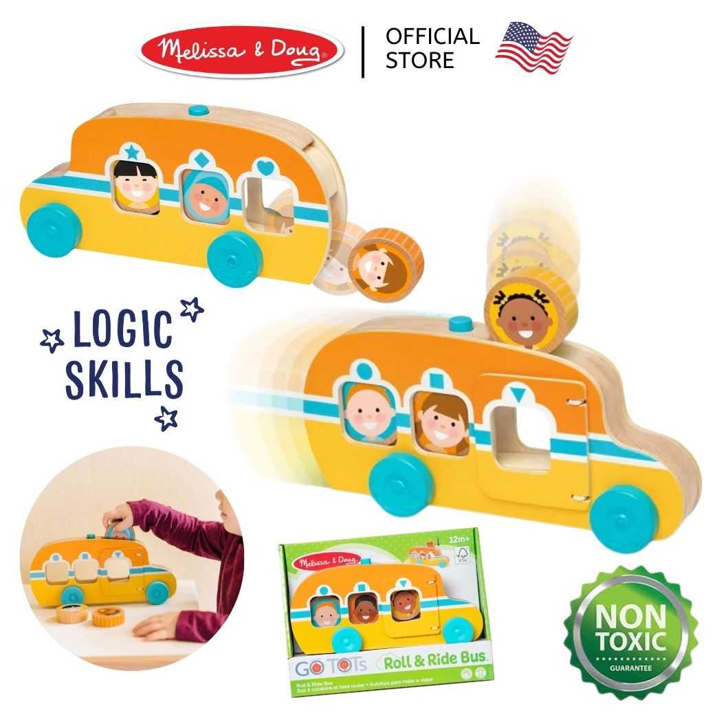 (ของแท้ USA) ของเล่นเด็ก 6 8 12 18 เดือน ฝึกตรรกะ Melissa &Doug Race Car Schoolyard Barn 30738
