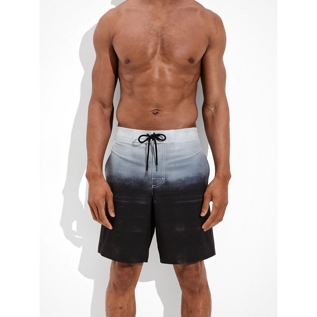 American Eagle กางเกงขาสั้นผู้ชาย 9 INCH WELT HW BOARDSHORT สี BLACK - 013-7267-001