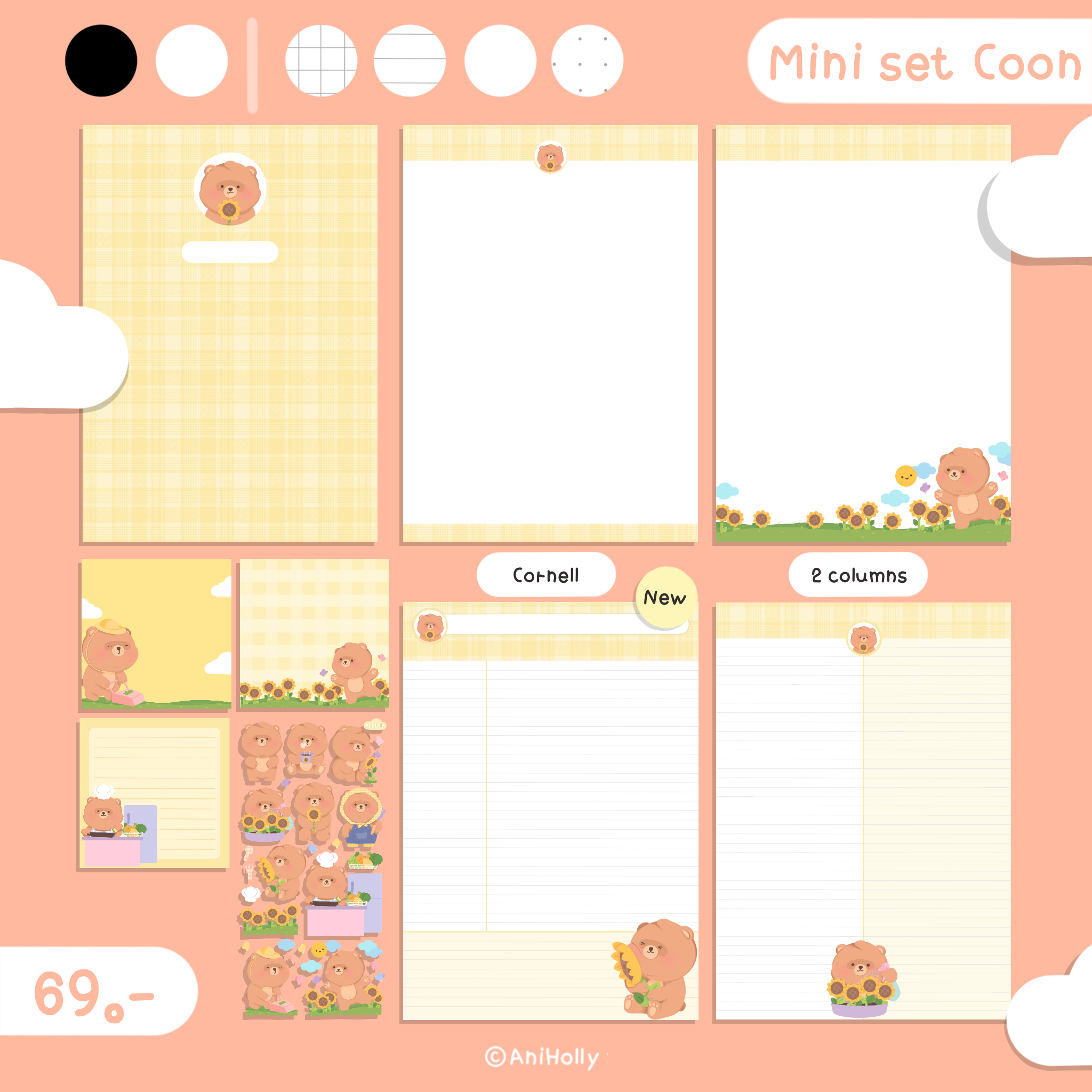 Place of cute mini set | digital notebook 