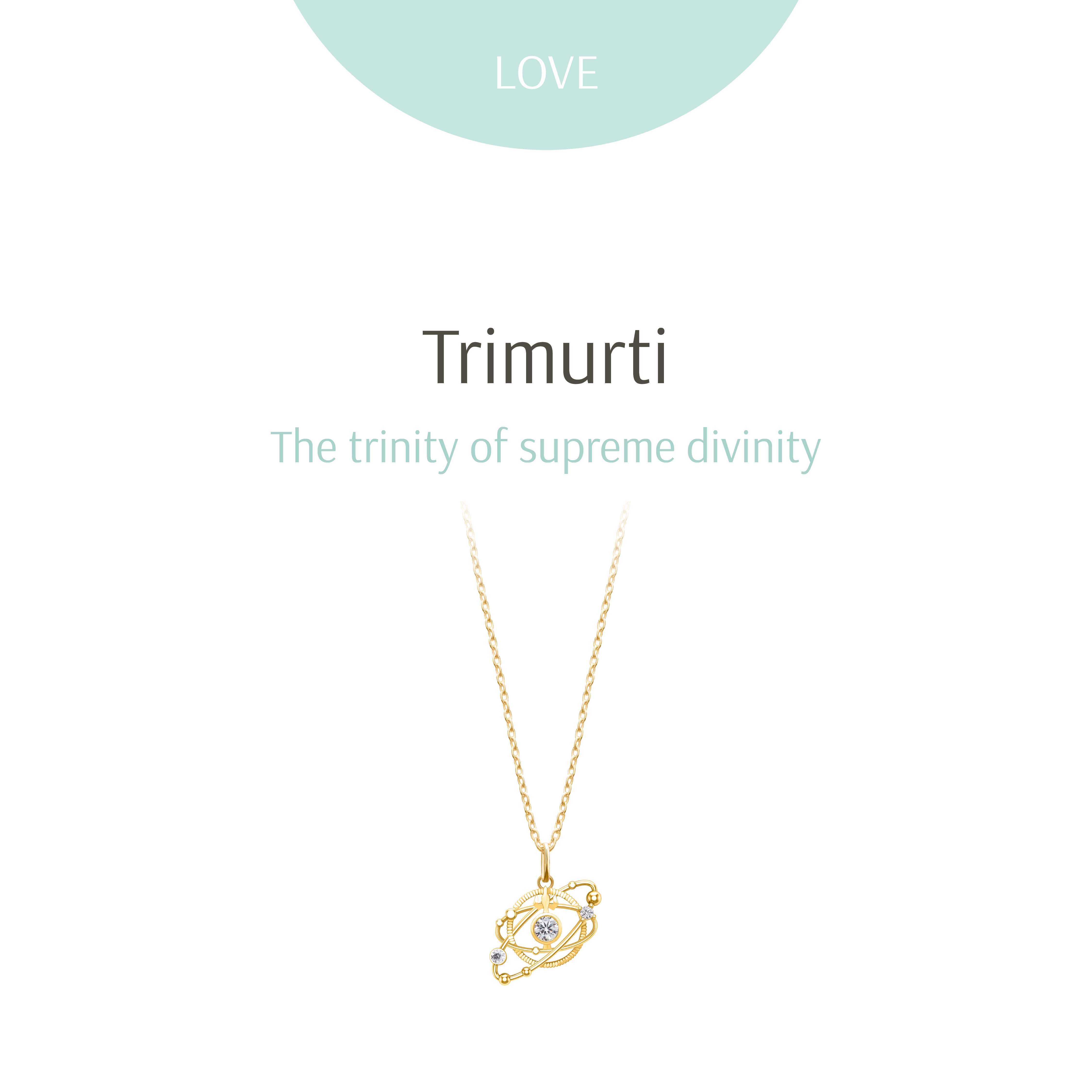TRIMURTI Orbit of Love Gold Necklace