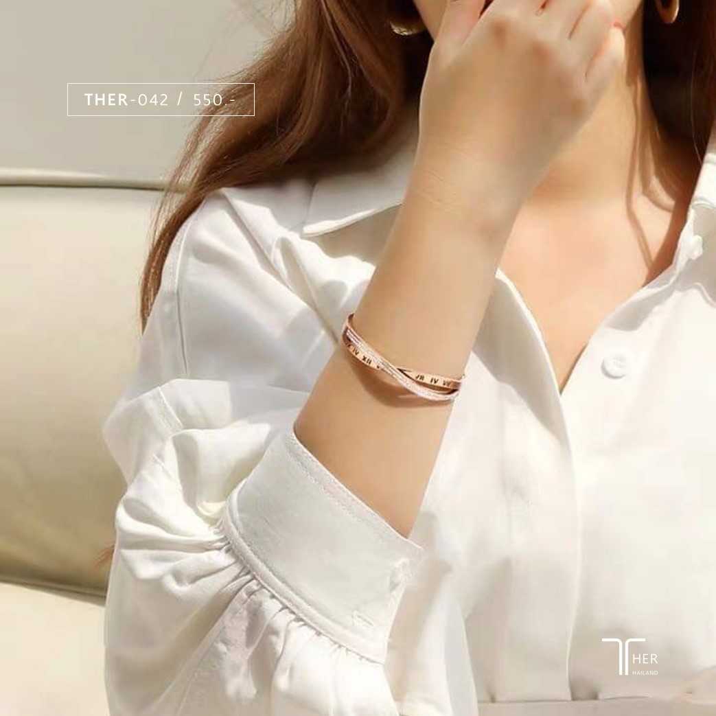 กำไลข้อมือ THER-042 'สี rose gold' 🌈HAPPY SUMMER