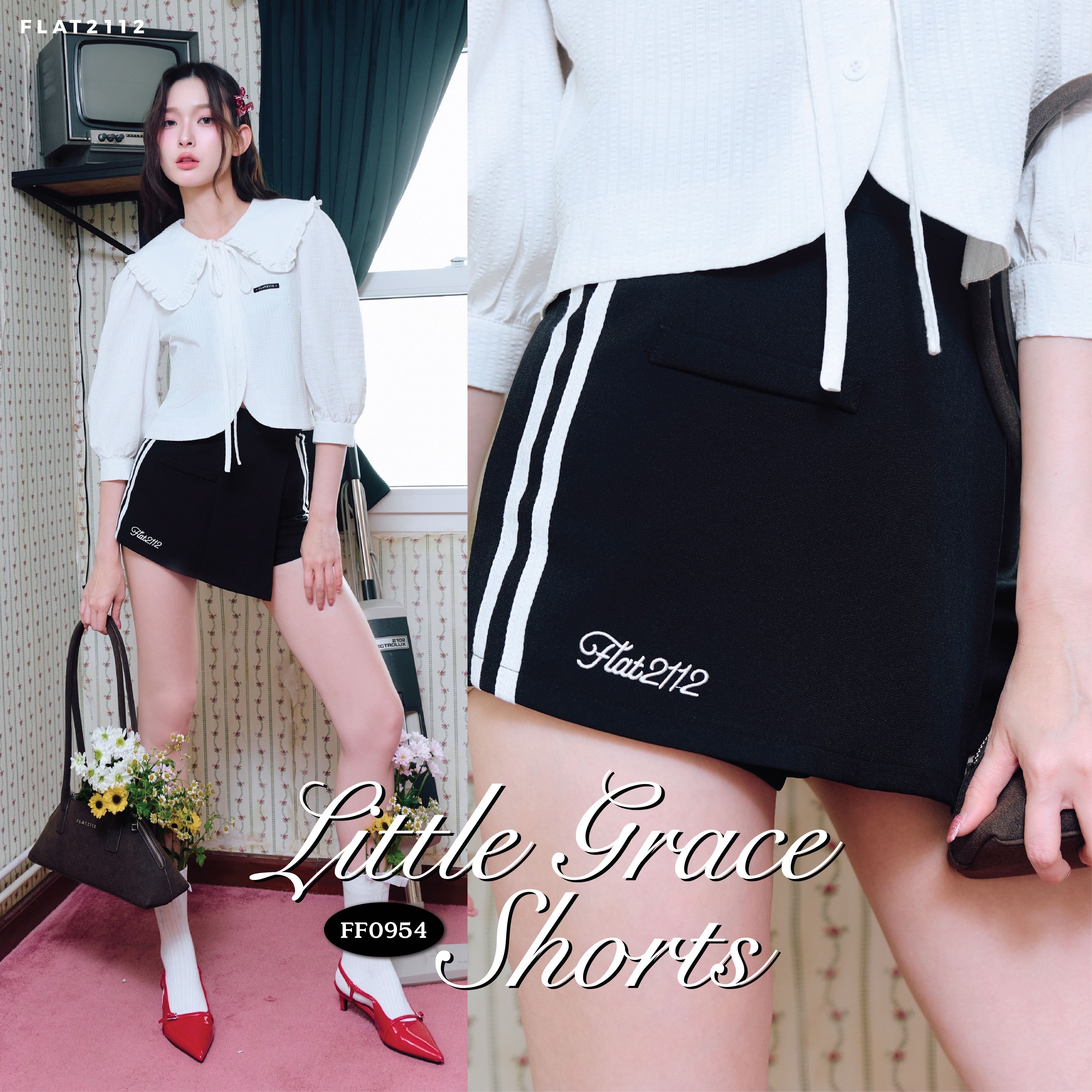 FLAT2112 FF0954 : LITTLE GRACE SHORTS กางเกงกระโปรง กระโปรงสั้น แฟชั่นผู้หญิง