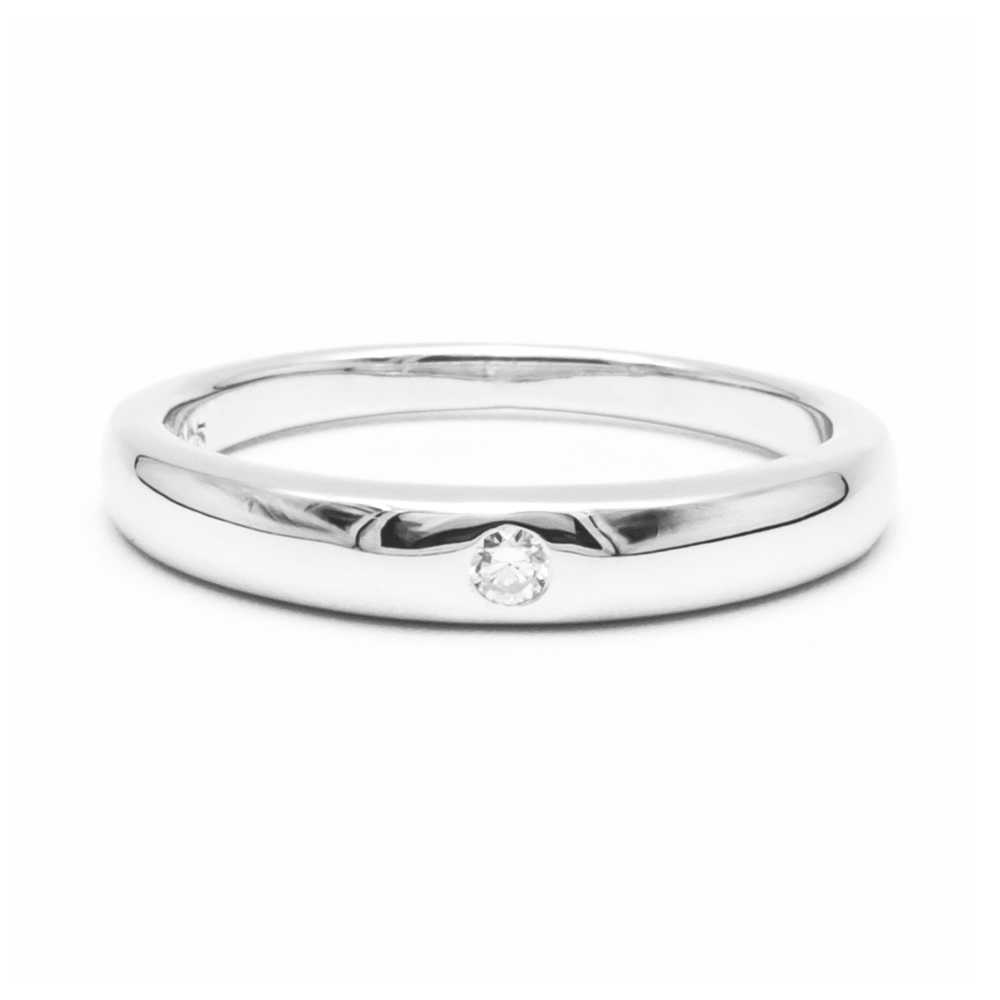 SNOWY แหวนเงินแท้ 925 sterling silver ประดับเพชรสวิส CZ รุ่น RS2248-RR เคลือบทองคำขาว