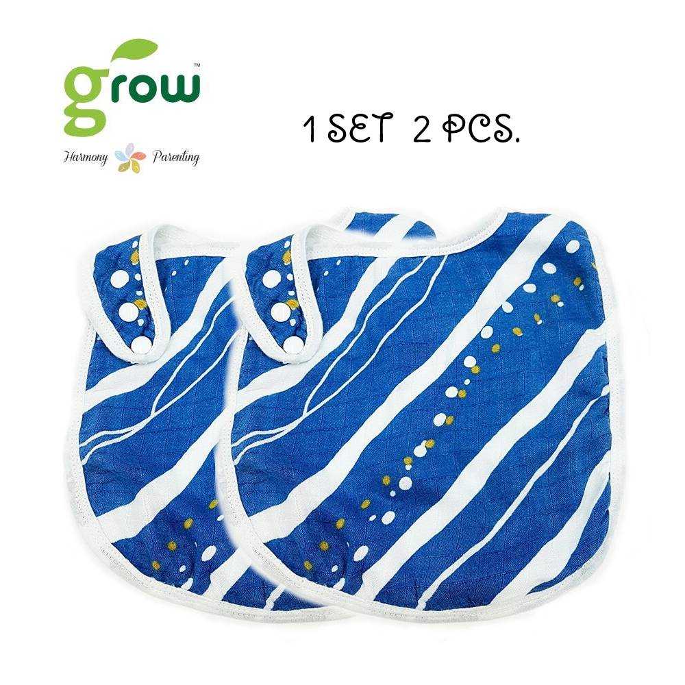 Grow Bamboo  Muslin NickNack  Organic bib ผ้ากันเปื้อน มัสลินใยไผ่