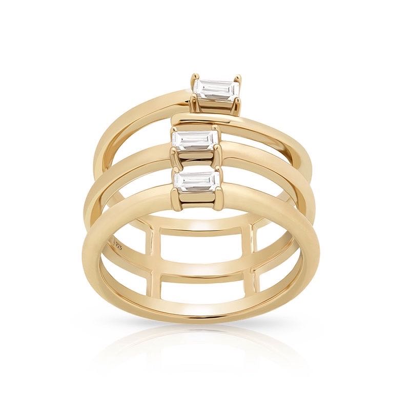 Jewellista แหวน  Trina เงินแท้ประดับพลอย Zirconia