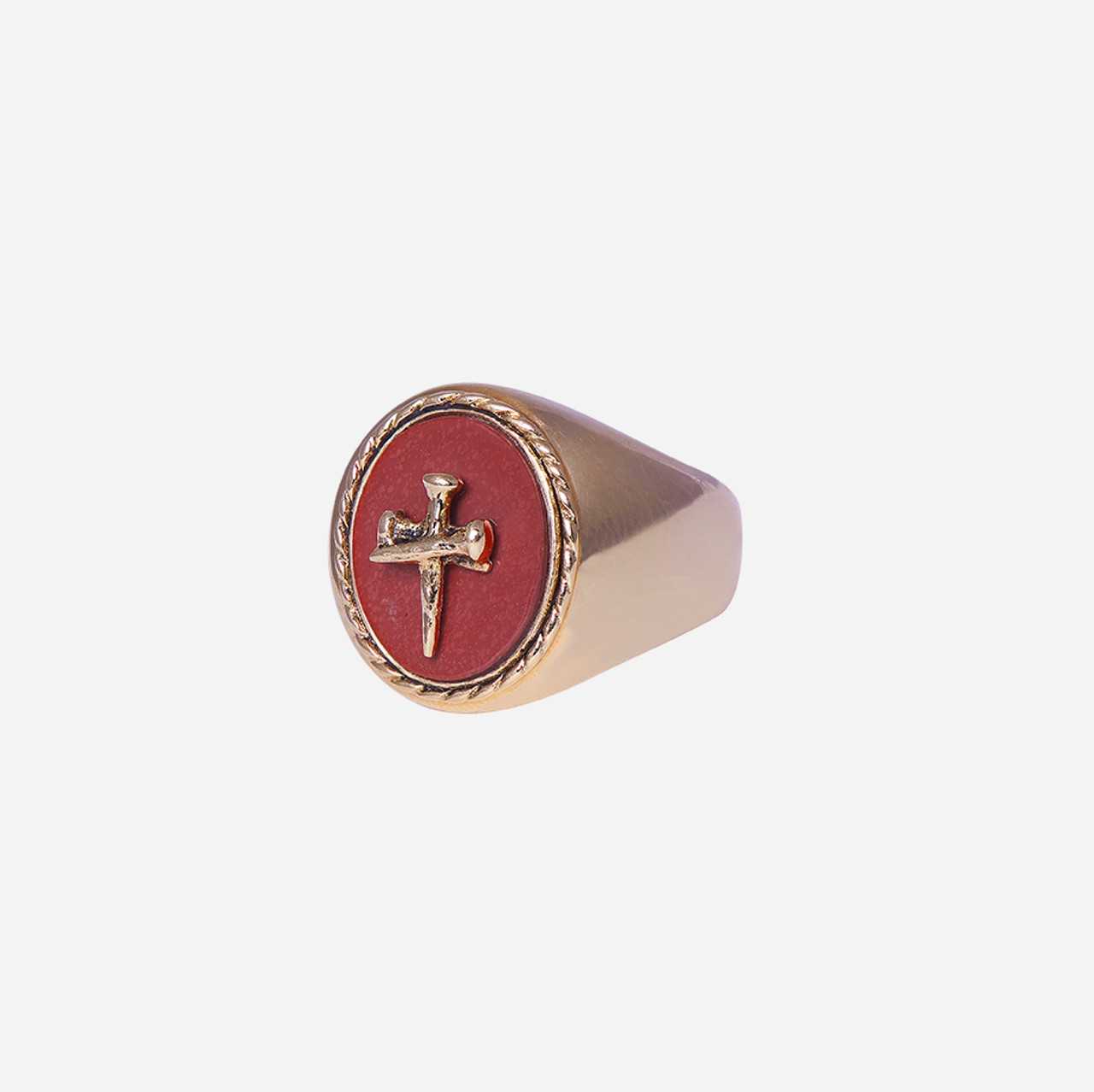 GRAVEYARD  SIGNET RINGS (9K GOLD/ BLOOD STONE)