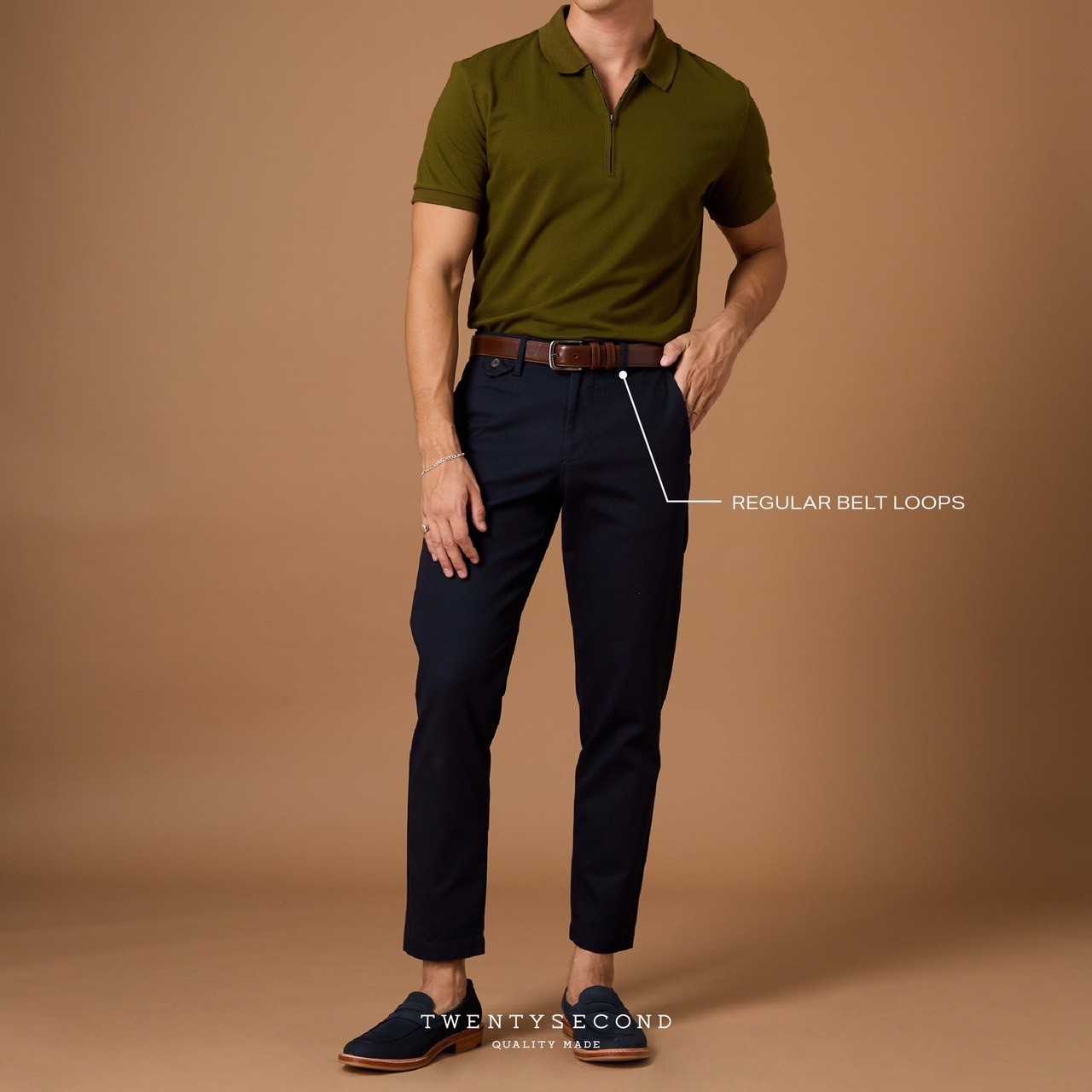 SMITH CHINO PANTS - NAVY