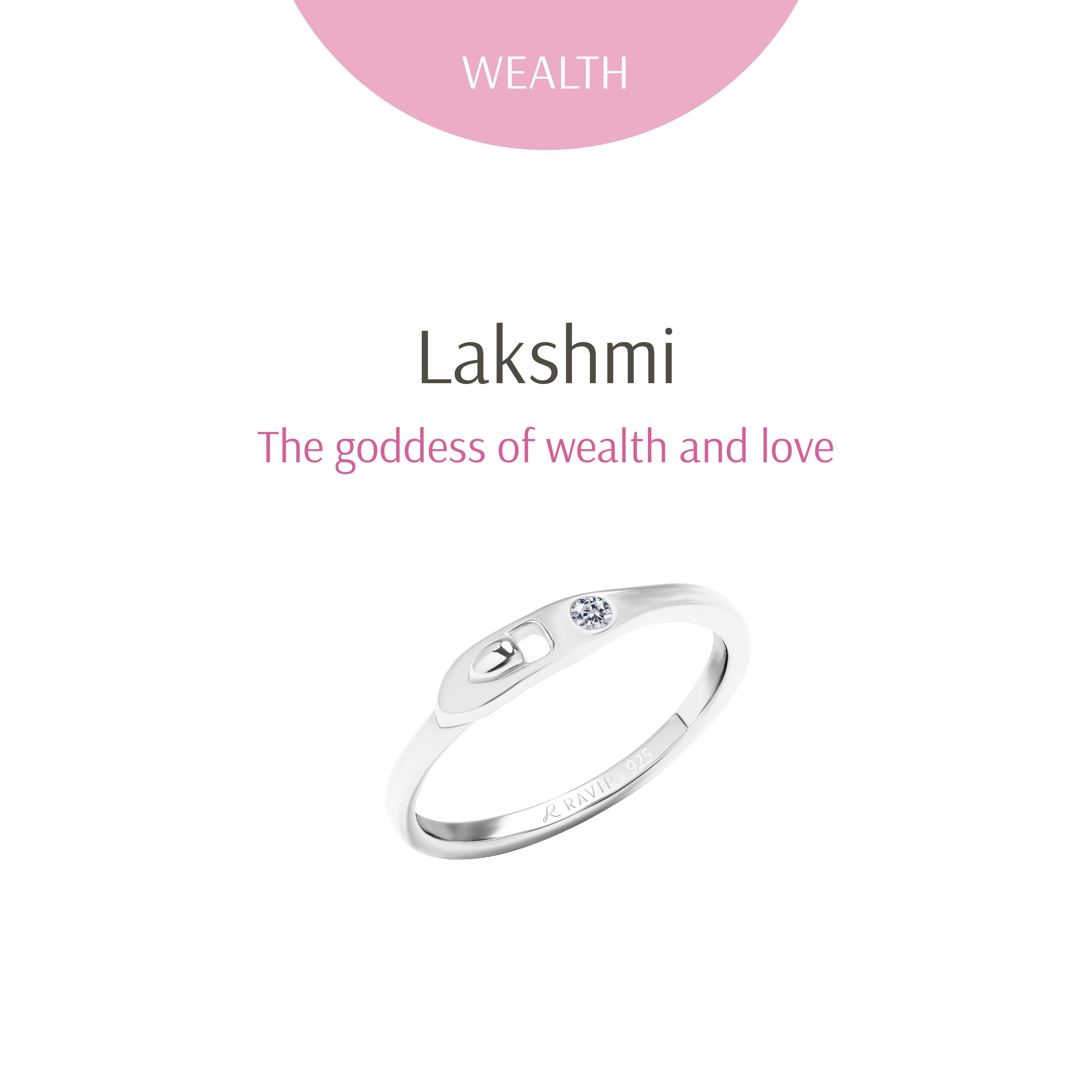 RAVIPA | Lakshmi Lotus Petal White Gold Ring - แหวน
