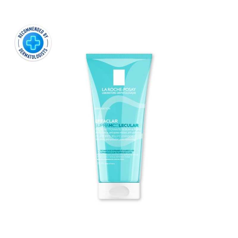 LA ROCHE-POSAY EFFACLAR SUPRAMOLECULAR OIL & PORES JELLY CLEANSER (200 ML) สำหรับผิวธรรมดา-ผิวมัน