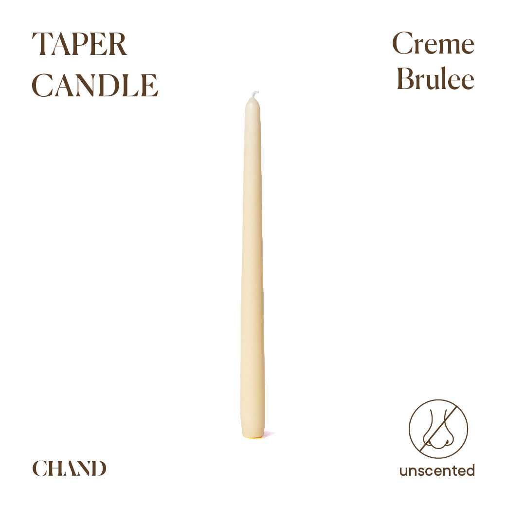 Creme Brulee Taper Candle
