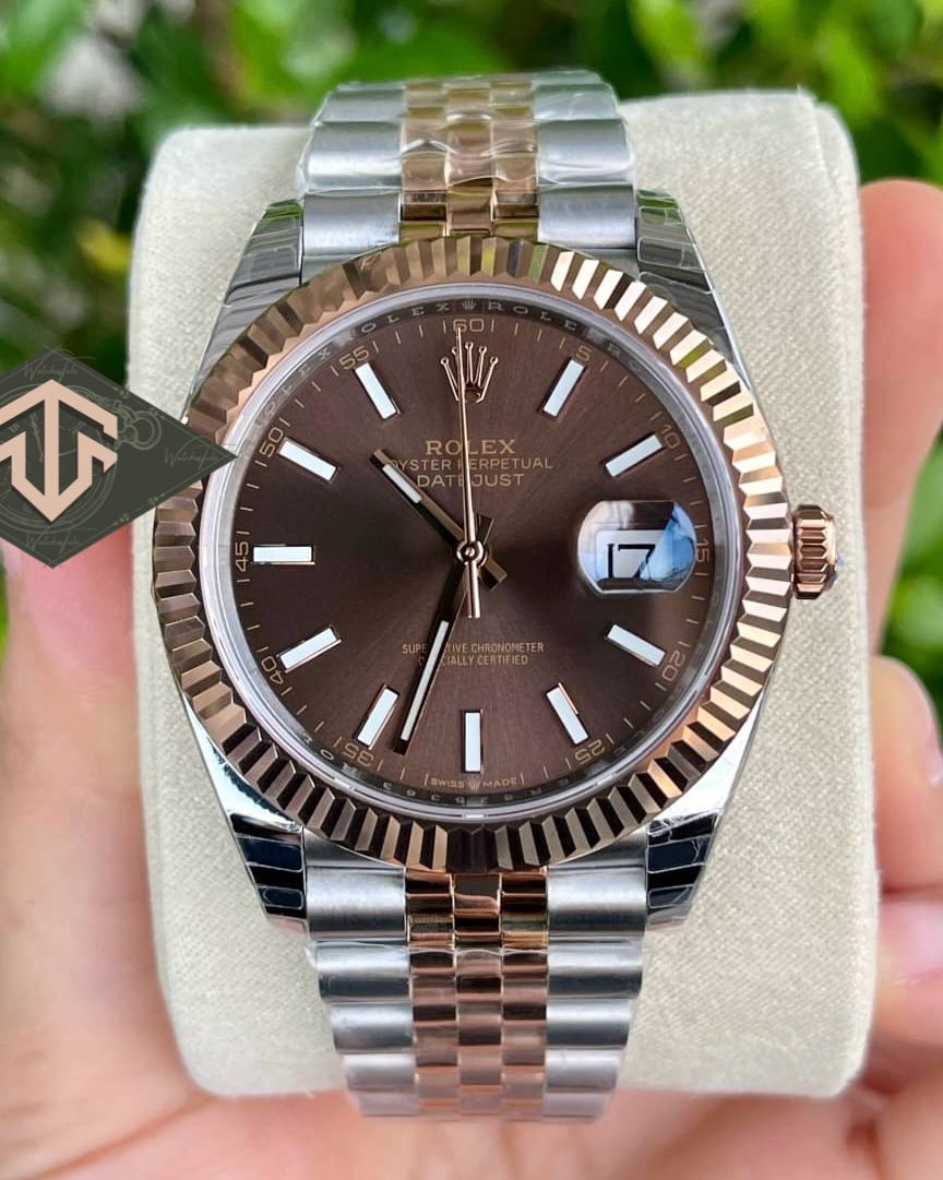 Rolex Datejust 41mm. 2K Rosegold Chocolate Dial Ref.126331 EW