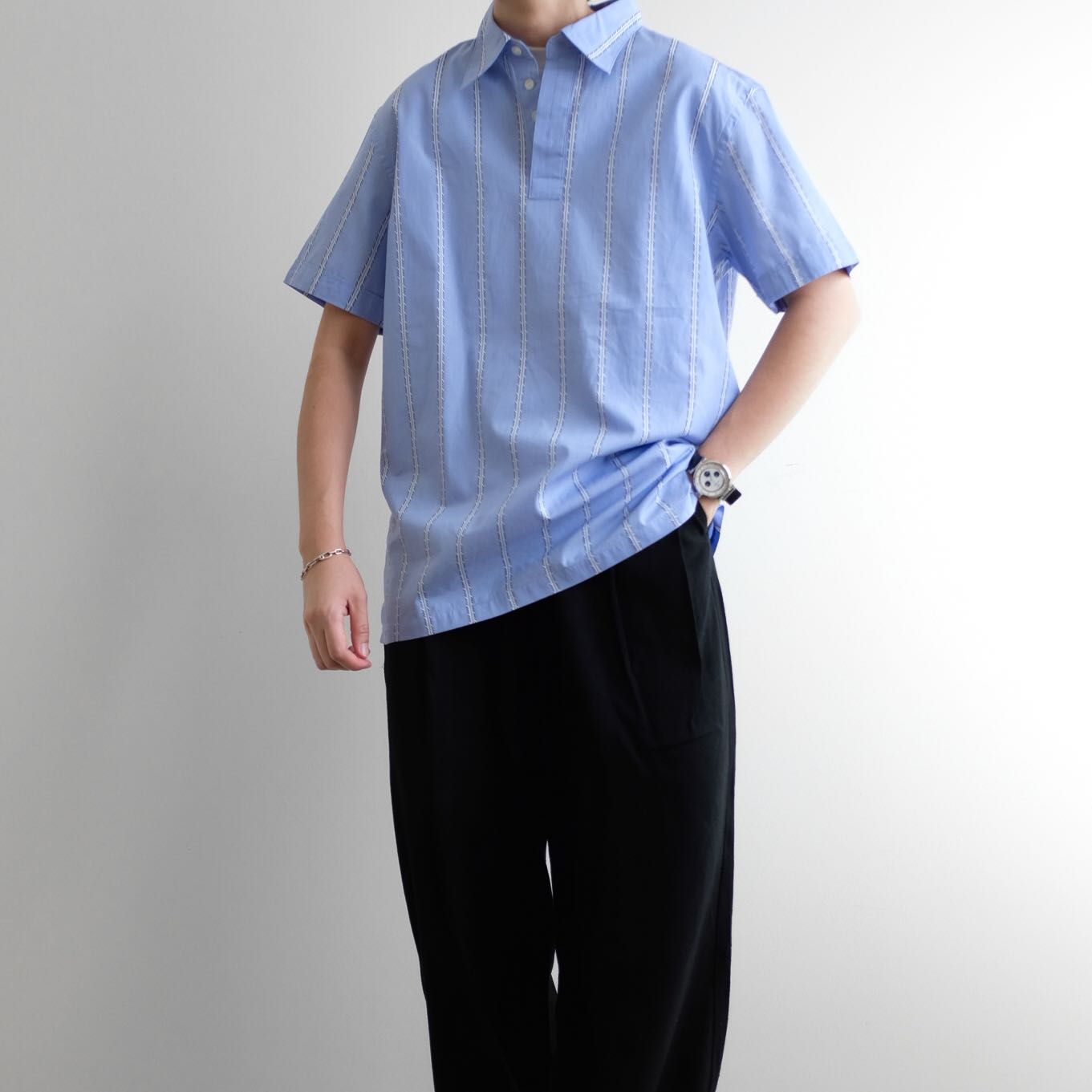 RYKIEL HOMME • Japanese Cotton Straight Pullover Shirts 