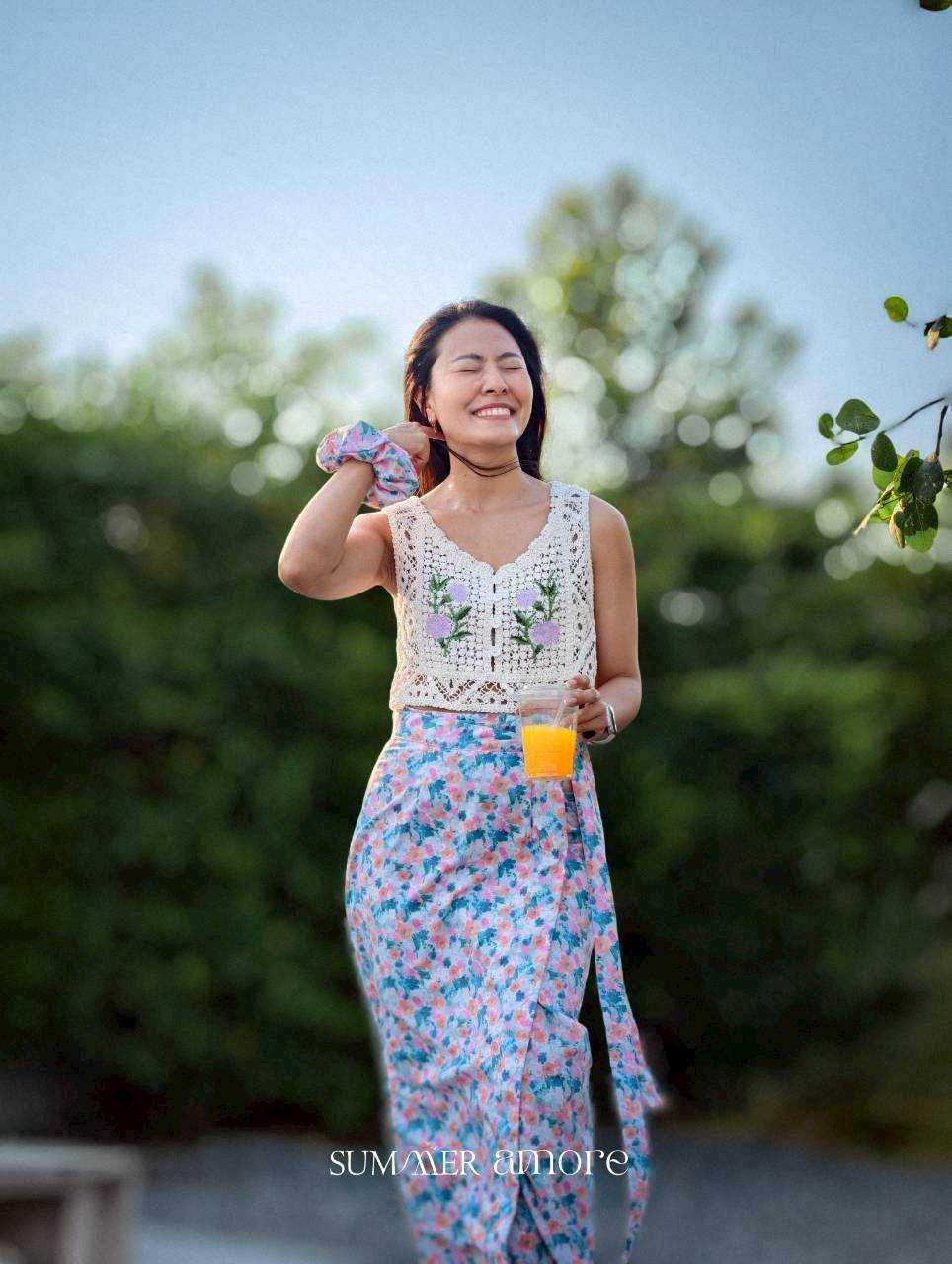 ผ้าถุงป้ายราศี (Rasee skrits)  กระโปรงป้ายพันรอบตัว  เอว 24-32 นิ้ว (ผ้าลินิน)