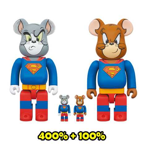 BE@RBRICK TOM and JERRY as SUPERMAN 100% & 400% (TC)        สินค้าใหม่