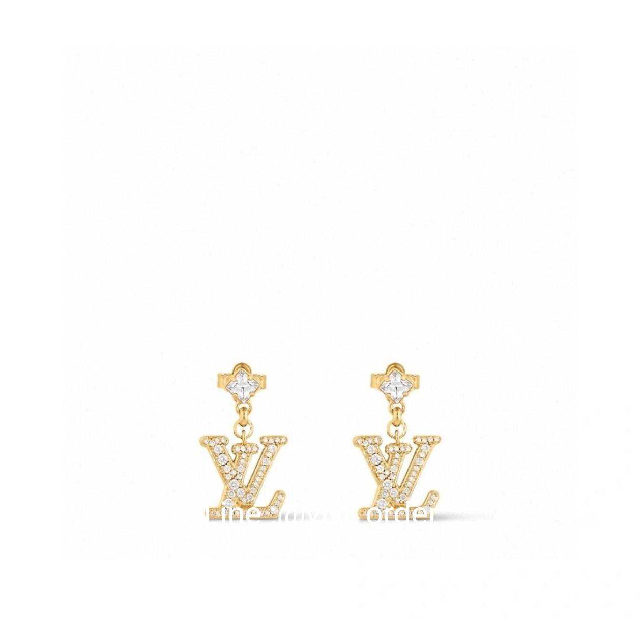 LOUIS VUITTON Asymmetrical Logo Earrings – Iconic Charm