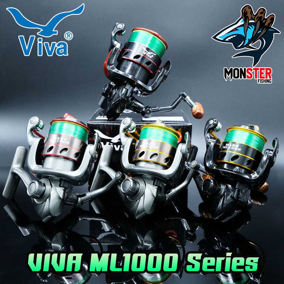 รอกตกปลา รอกสปินนิ่ง VIVA รุ่น ML1000 Series (BLACK GOLD , GREY GOLD , GREY RED , BLACK RED)