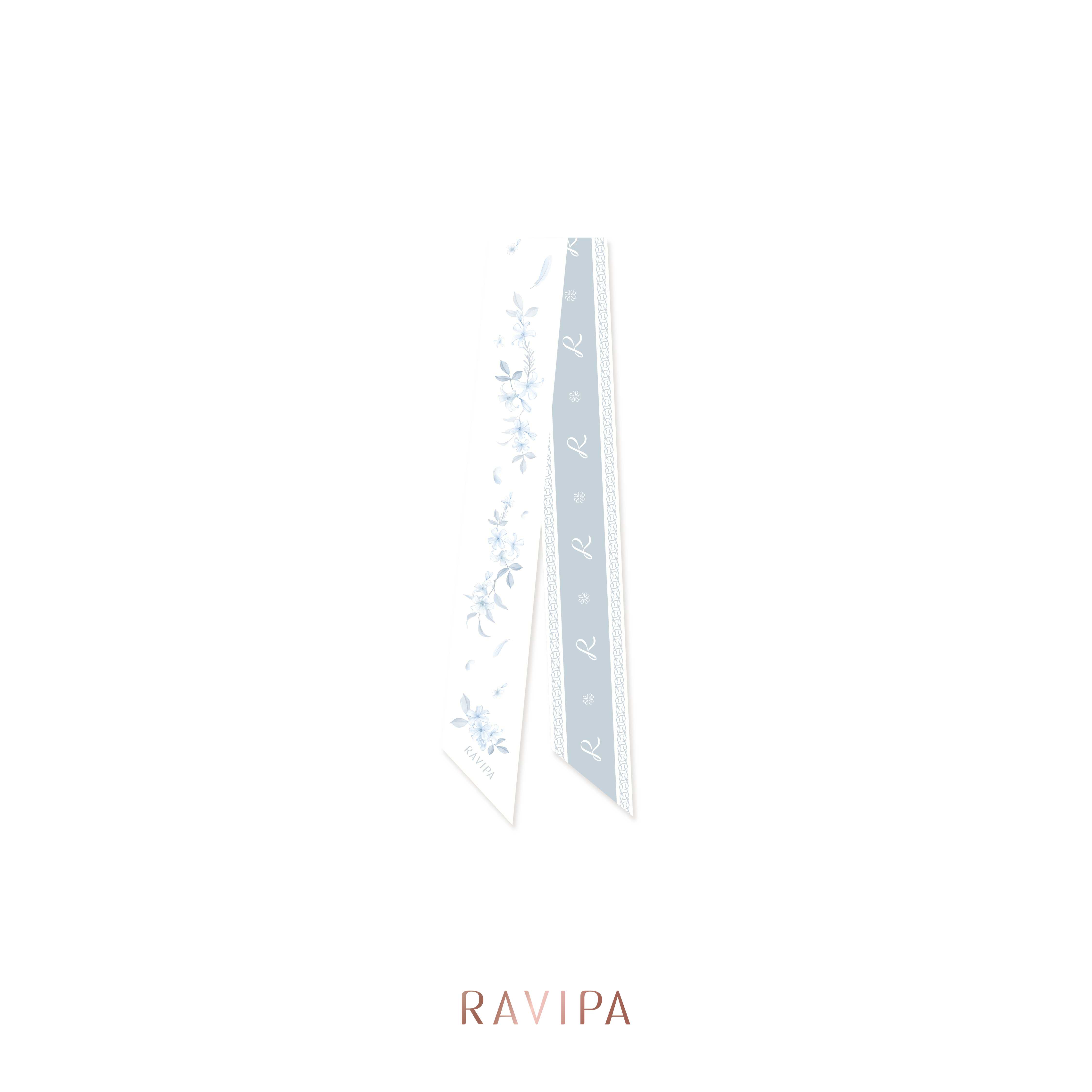 RAVIPA | Flower of Brahma Twilly - ผ้าพันคอทวิลลี่