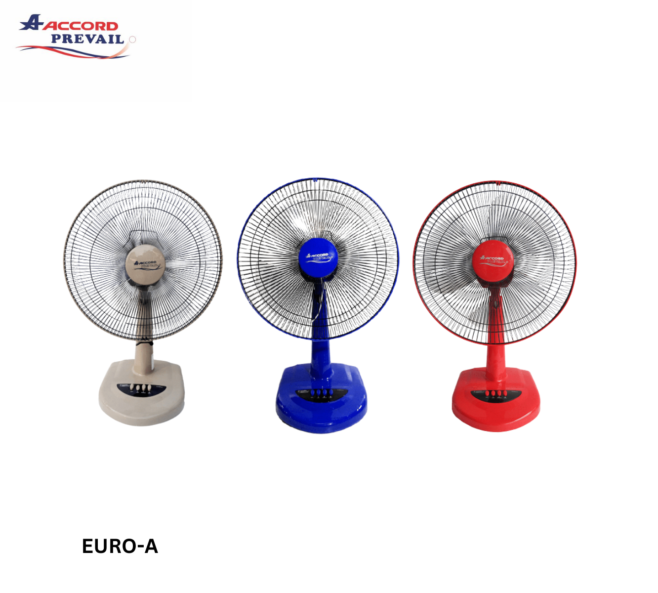 Accord Prevail พัดลมตั้งโต๊ะ 16 นิ้ว รุ่น EURO-A มี 3 สี