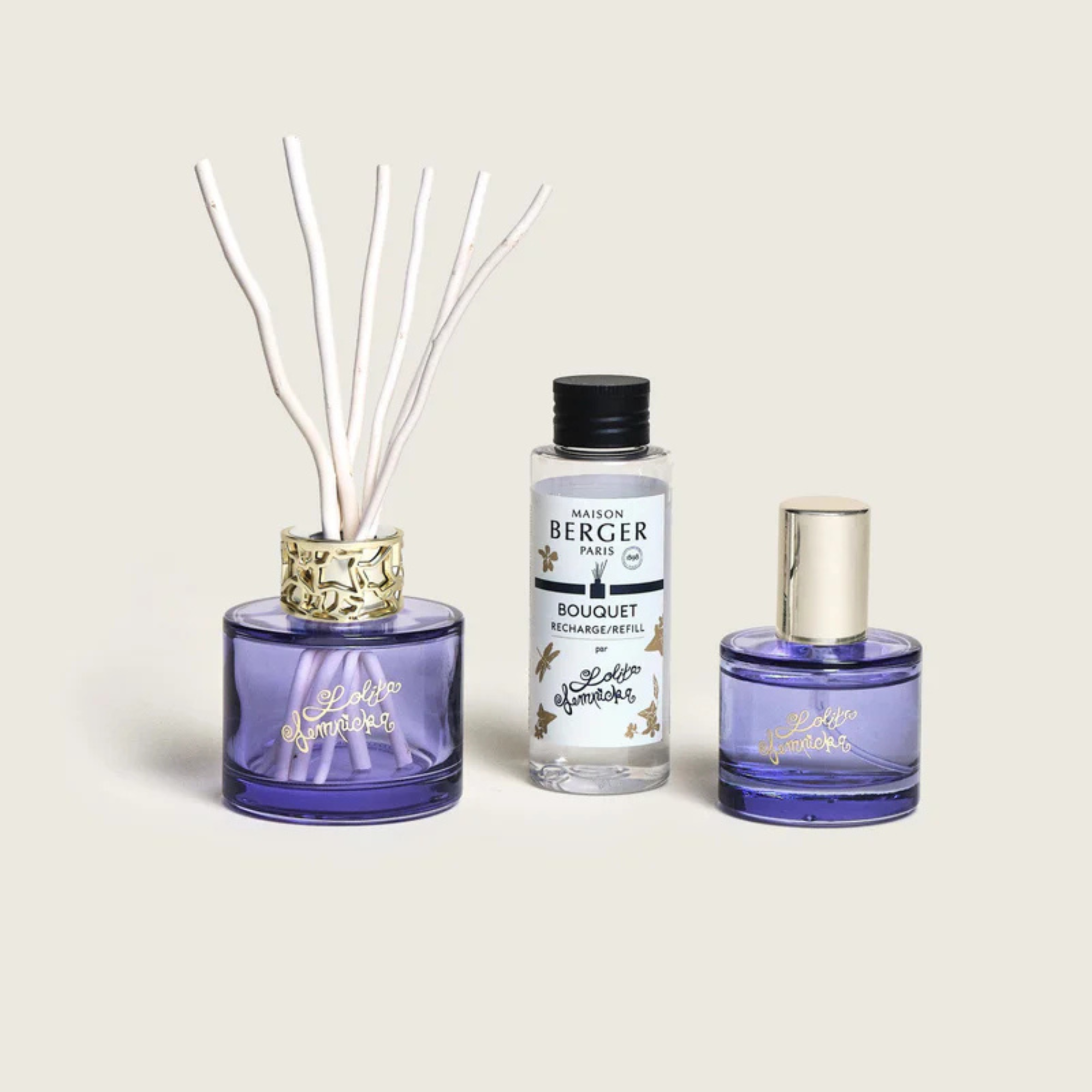 เซ็ตก้านหอม+สเปรย์ปรับอากาศ Maison Berger Paris Lolita Lempicka Duo Mini Set - Parme ของขวัญหรู