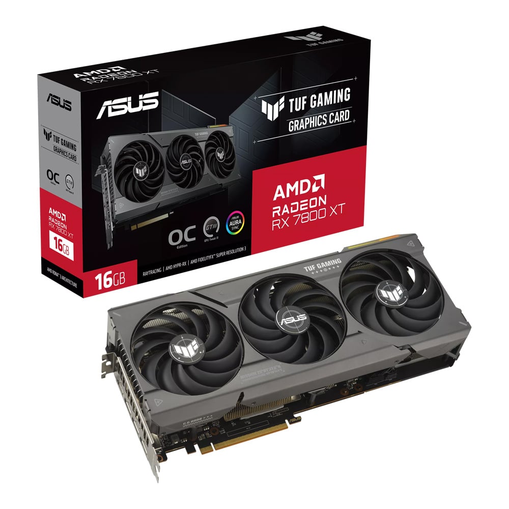 VGA (การ์ดแสดงผล) ASUS TUF GAMING RADEON RX 7800 XT OC EDITION 16GB GDDR6 (TUF-RX7800XT-O16G-GAMING)