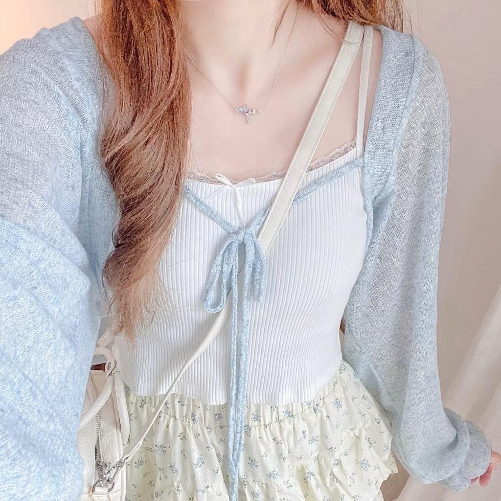 RIKA น้องCotton Candy เสื้อคลุมไหมพรมพาสเทล