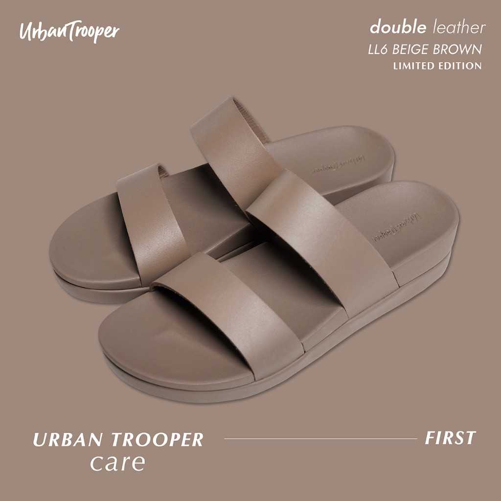 รองเท้า Urban Trooper Care รุ่น First สีน้ำตาล  (LL6 Beige Brown) รองเท้าเเตะ