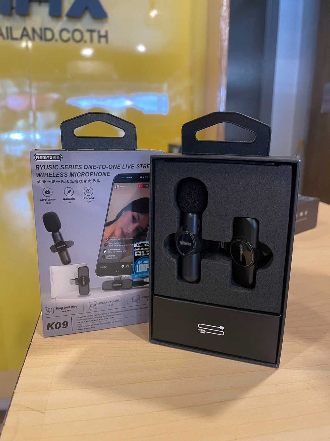 ไมโครโฟนแบบ wireless หัวต่อสมาร์ทโฟน แบบ Lightning(iphone)/Type-c(ไมค์เดี่ยว)