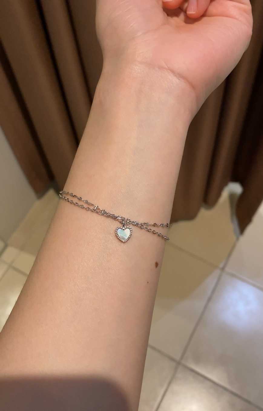 A122 (หัวใจ)(สร้อยข้อมือ) เงินแท้ แพ้ง่ายใส่ได้ ร้านกากาGAGASTORETH