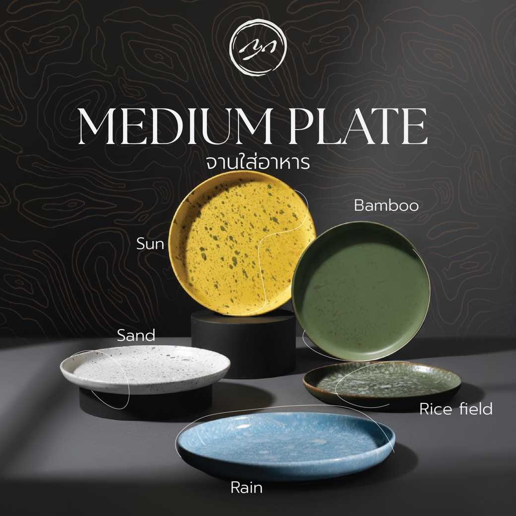 จานสลัด 8นิ้ว AYA Plate medium เซรามิก ดีไซน์สวย ใช้งานได้หลากหลาย ทนทาน เข้าไมโครเวฟได้