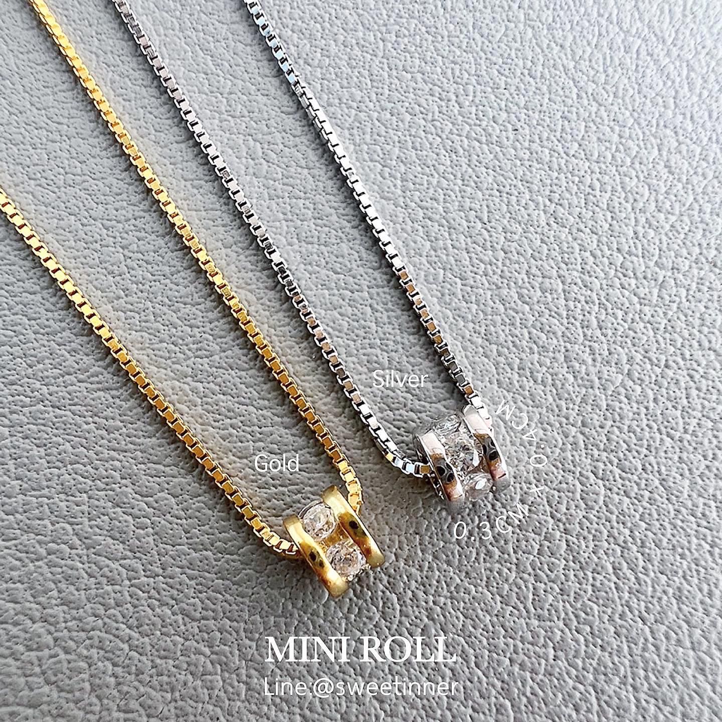 ขายดี🎉MINI ROLL4MM 🪆🎈 เงินแท้92.5% จี้จิ๋ววงกลมประดับเพชรCZ ขนาดเล็กน่ารัก