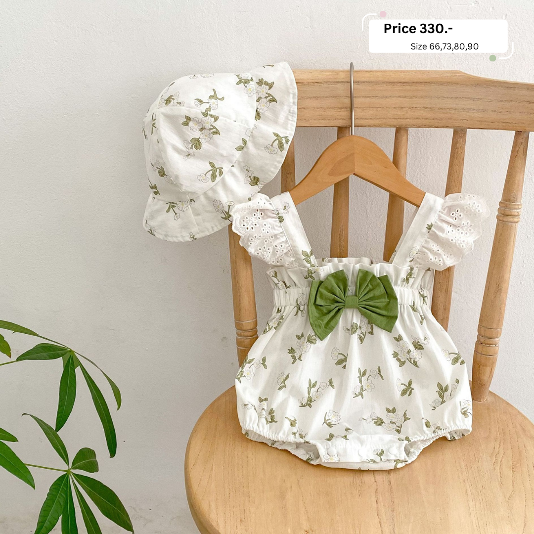 แขนระบาย ดอกไม้เขียว (RP0445)