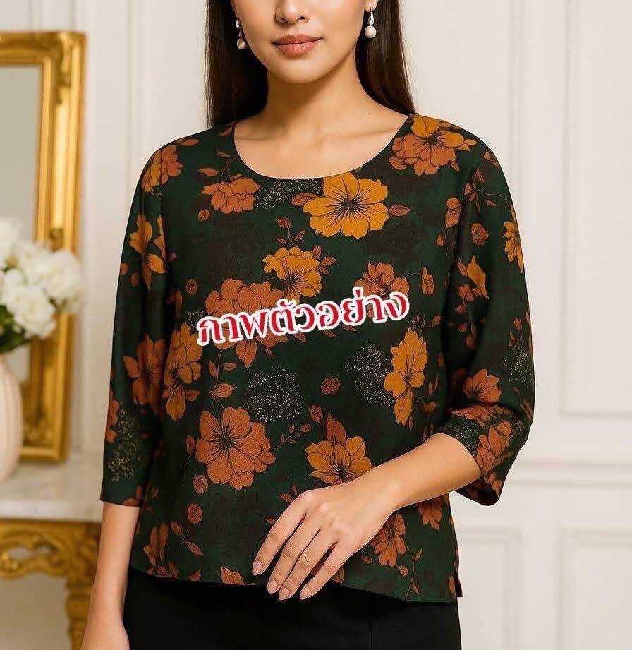 แฟชั่นลายดอกมือ1 มี3สี เนื้อผ้าฝ้ายบาง สินค้าพร้อมจัดส่ง ลดราคาสุดพิเศษ 