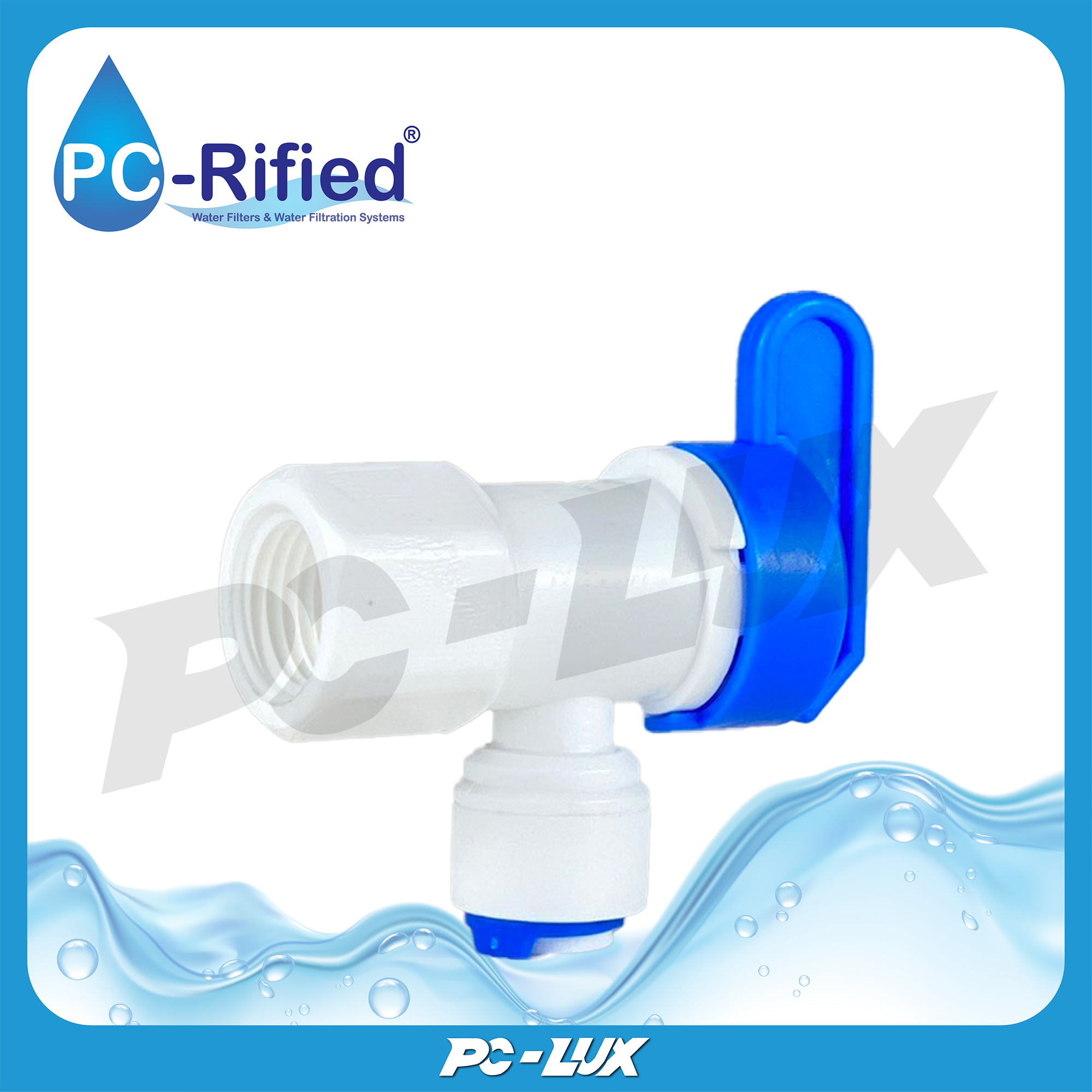 PC-Rified ข้อต่อ สำหรับเครื่องกรองน้ำ ต่อสาย PE ขนาด 1/4 นิ้ว