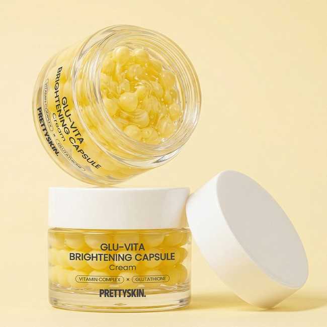 PRETTYSKIN Glu-Vita Brightening Capsule Cream 🍊💊