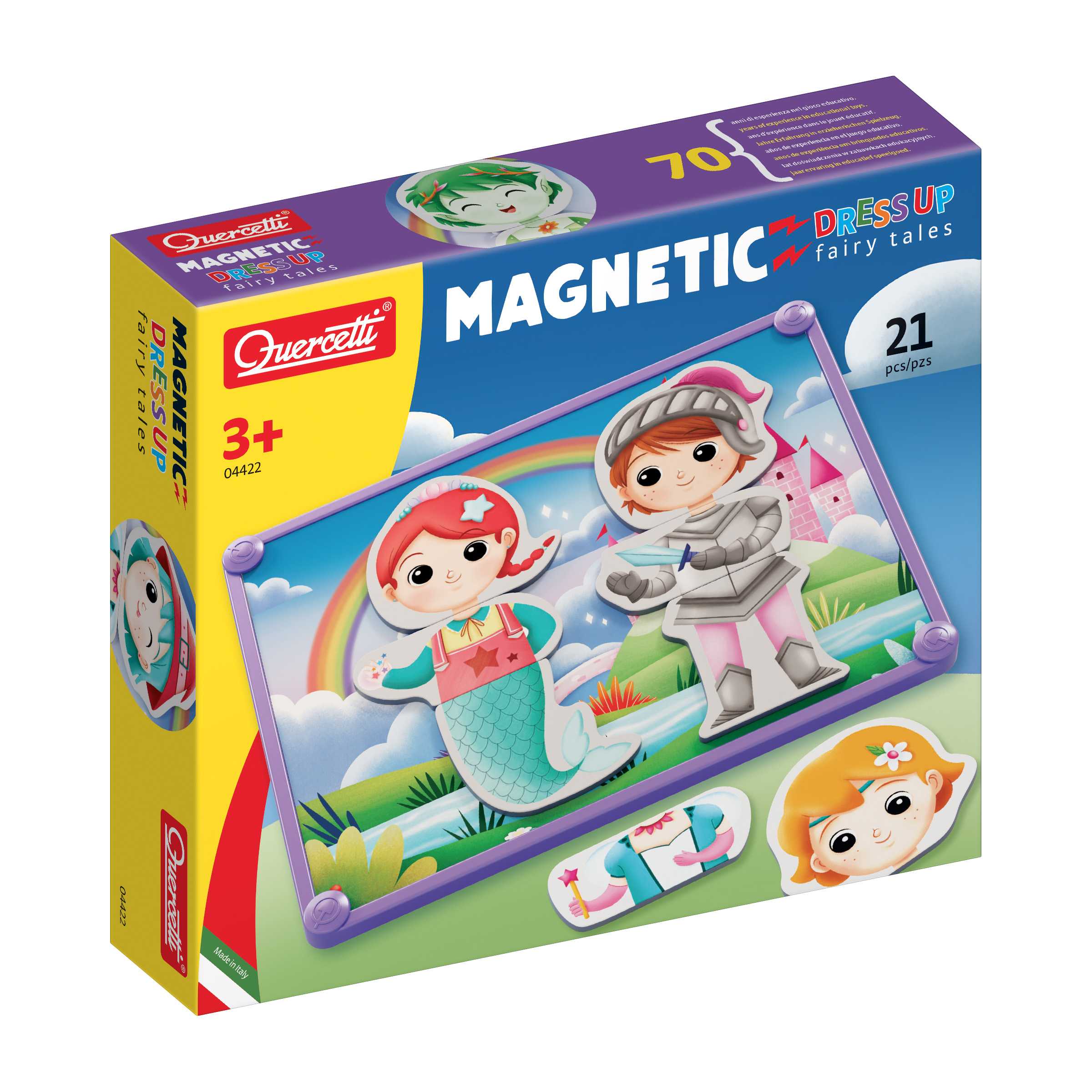 Quercetti Magnetic Dress Up - Fairy Tales กระดานแม่เหล็กแต่งตัวตุ๊กตา รุ่นแฟรี่เทล