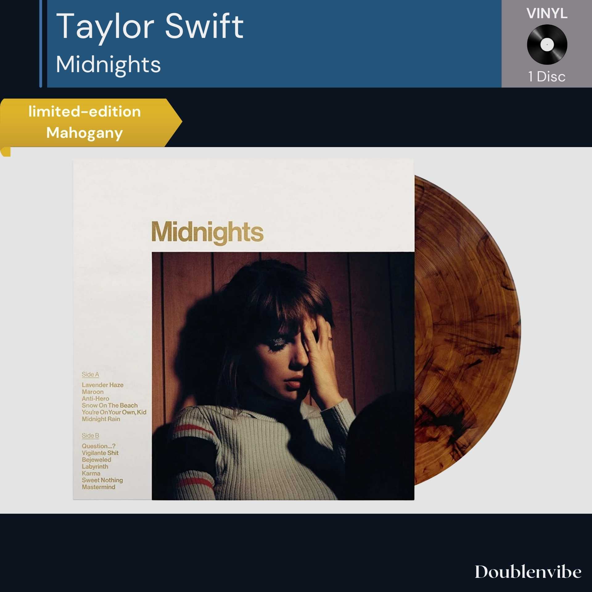 [ใหม่และซีล] แผ่นเสียง Vinyl Taylor Swift – Midnights (Mahogany Limited Edition)
