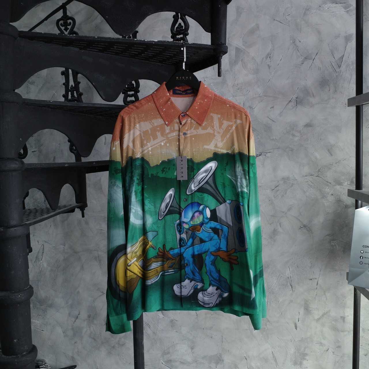 LOUIS VUITTON PRINTED LONG SLEEVE SHIRT