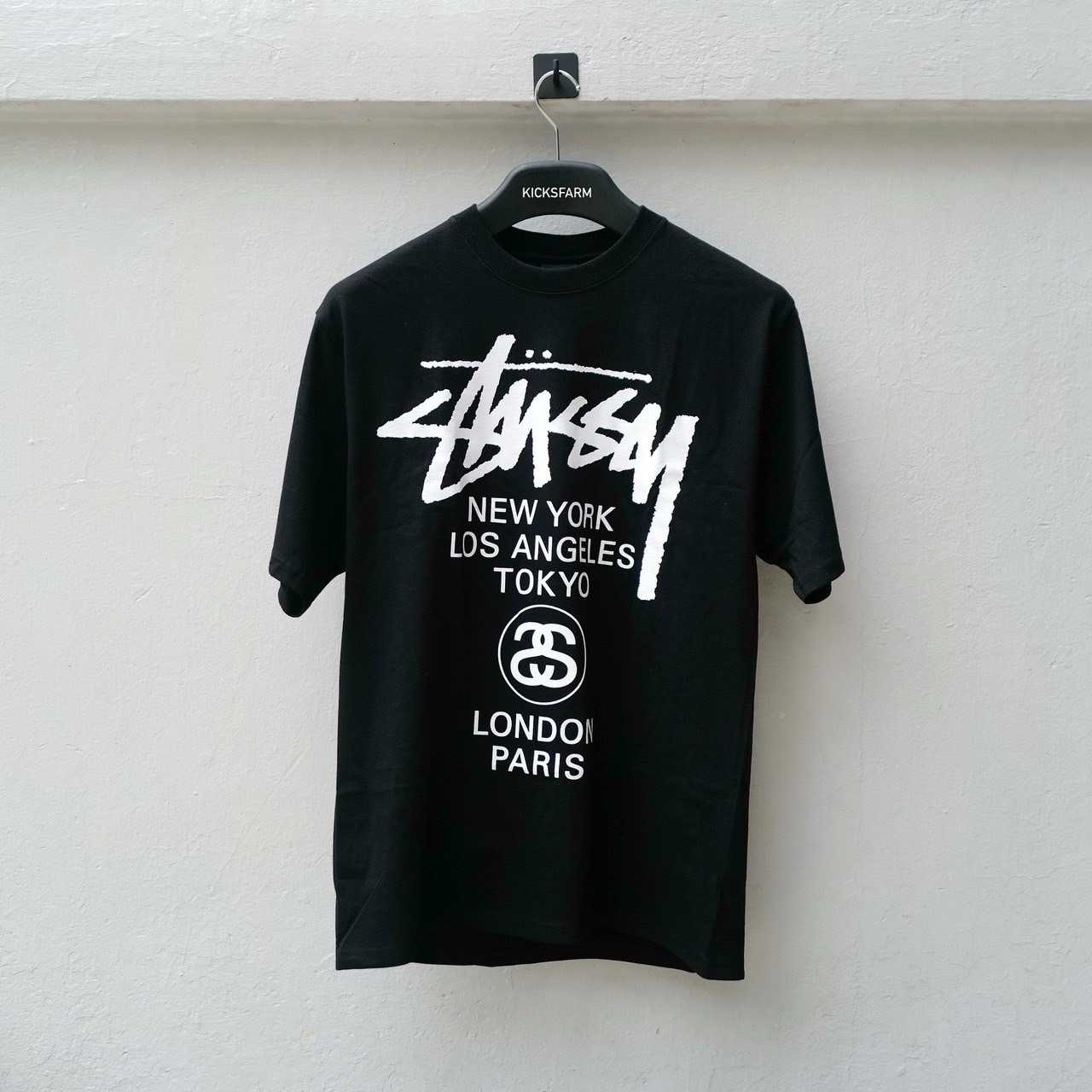 STÜSSY WORLD TOUR TEE - BLACK