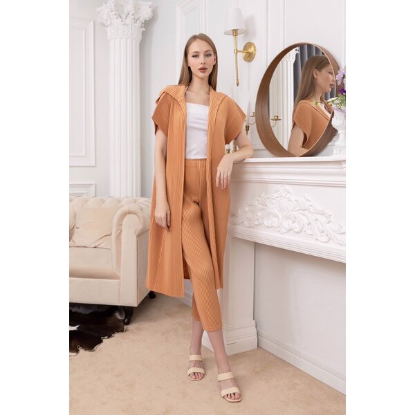 2MUAY PLEATเซ็ตพลีทคุณภาพ THICK HOODY CARDIGAN WITH PANT PLEAT SET 7สี รุ่น GJO9158/GJO9082 FREE ...