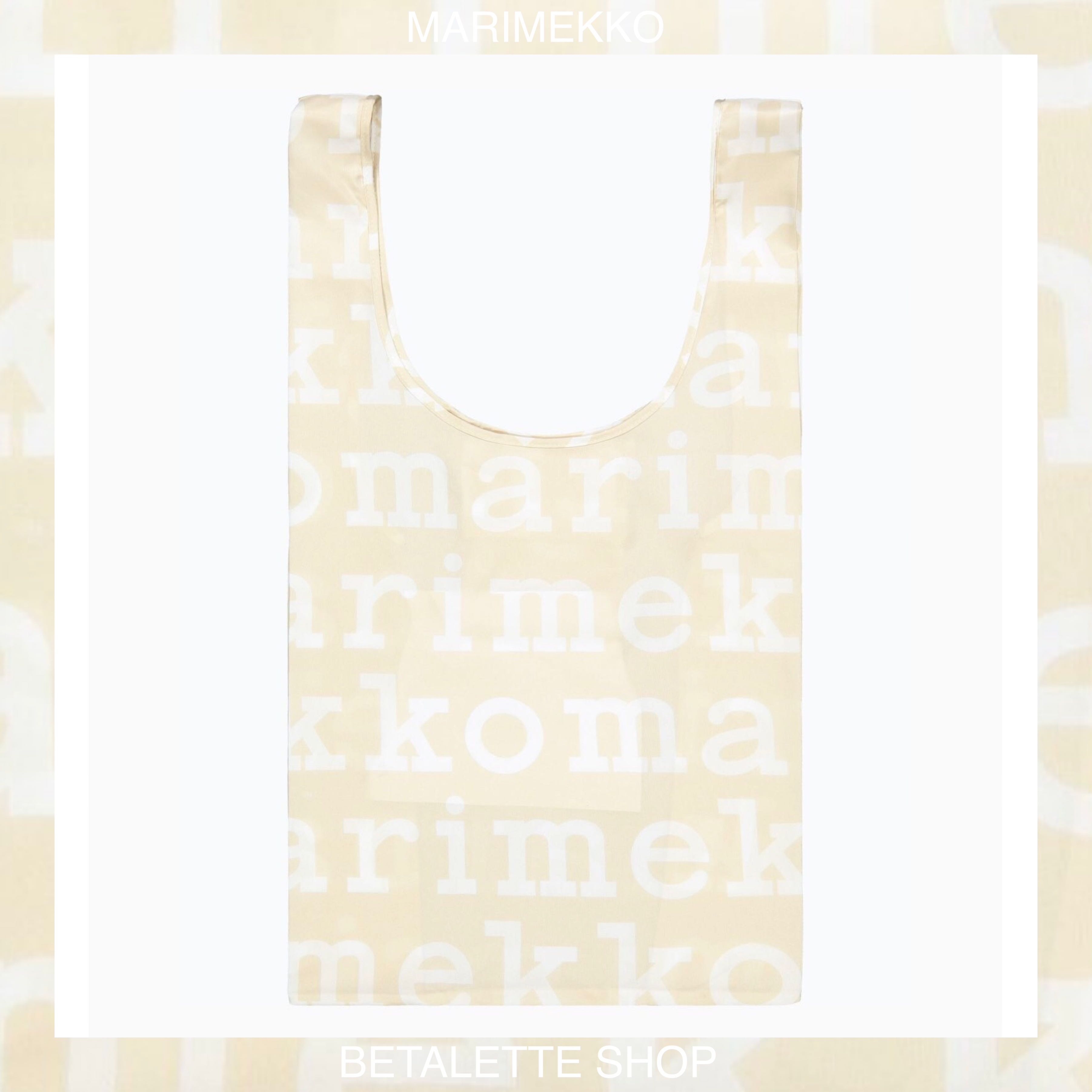 พร้อมส่ง !! 🥨 Marimekko Marilogo smartbag สีเบจรุ่นใหม่ ของแท้จากช็อป Marimekko 🥨
