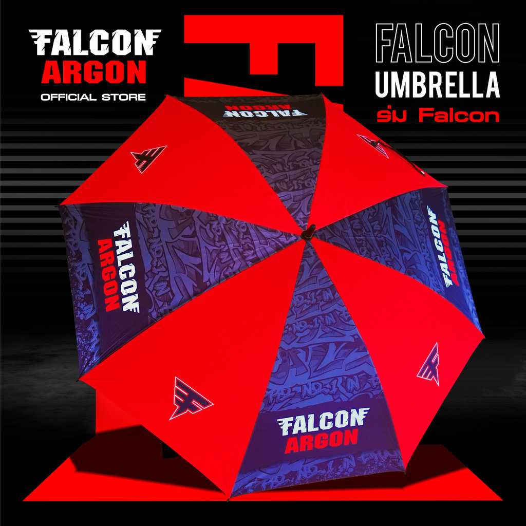 Falcon ฟอลคอน l ร่มกันแดด กันฝน รุ่น Falcon แข็งแรง ทนทาน กันน้ำและระบายอากาศได้ดี สีดำ