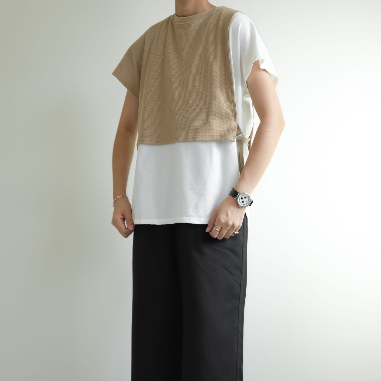 NIKO AND..  Waffle Cotton Oversized Designed Tees