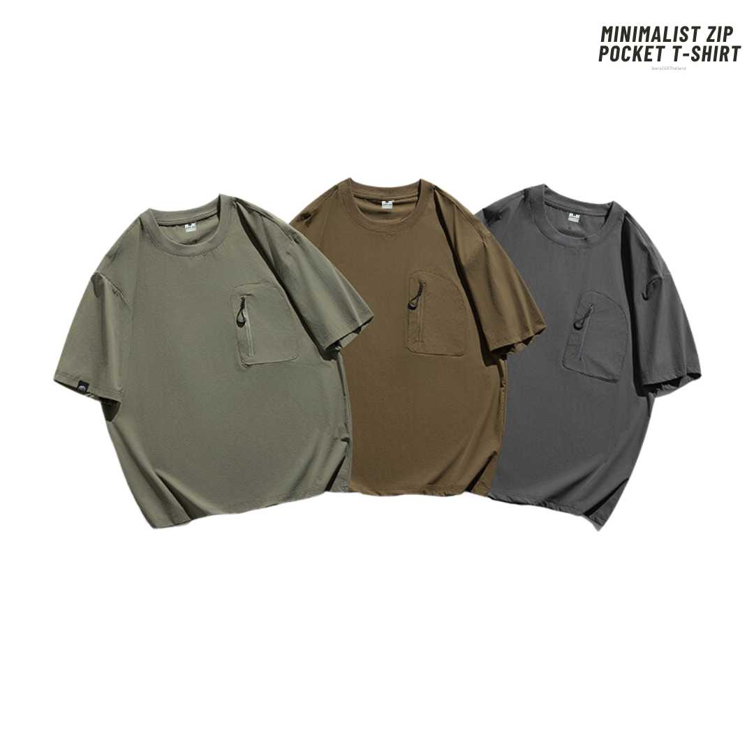 Jeera168 | Minimalist Zip Pocket T-Shirt (พรีออเดอร์)
