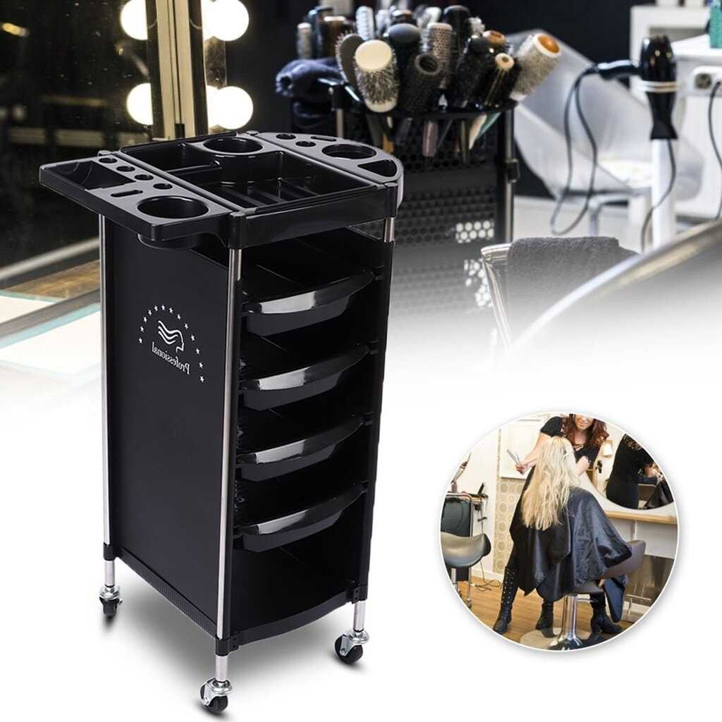 รถเข็นเสริมสวย ชั้นวางของอุปกรณ์เสริมสวย แบบมีล้อ Home Storage Cart รถเข็นมัลติฟังก์ชั่น 6 ชั้น
