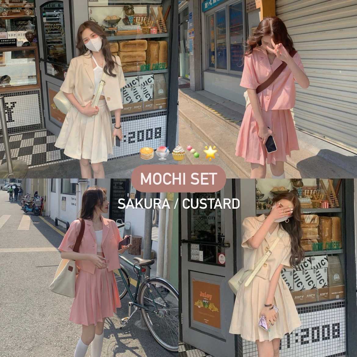 (G132) Mochi SET - Sakura / Custard
