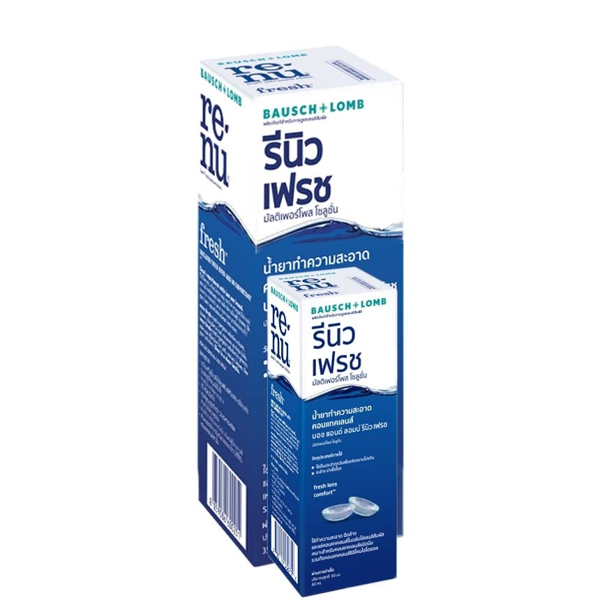 รีนิว น้ำยาล้างคอนแทคเลนส์ Renu fresh รีนิว เฟรช 355 มล.+60 มล.