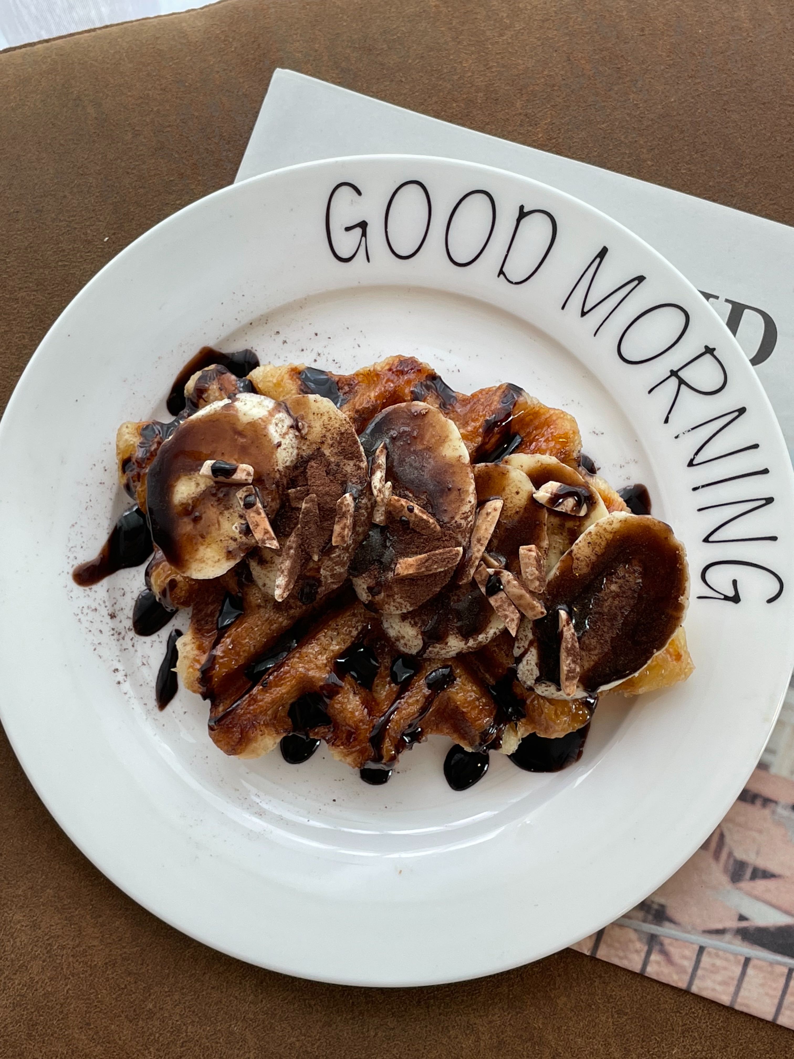 Banana Almond Croffle 